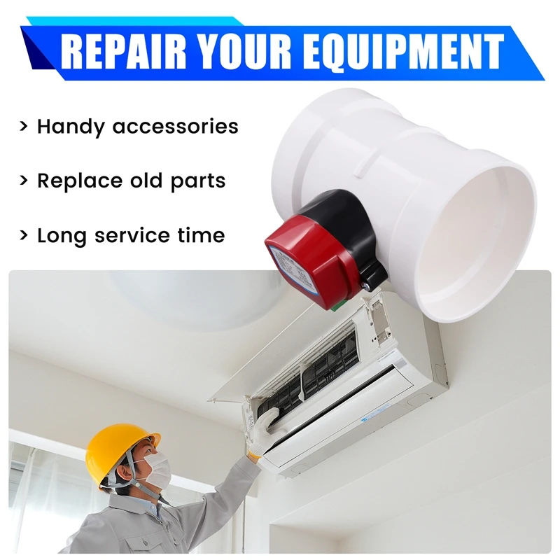 Plastic Motorized Damper PVC Check Valve Air Duct Volume Controller For Ventilation Pipe 220VAC