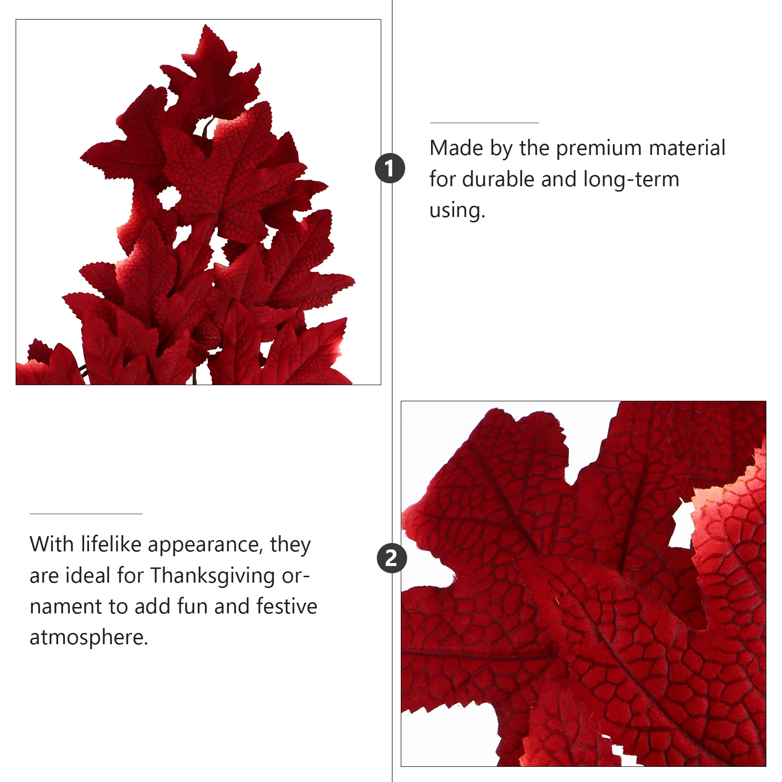 

1Pcs Artificial Maple Leaf Shrubs Thanksgiving Decoration Realistic Simulation Fake Plant Fall Leaves Party Home Decor