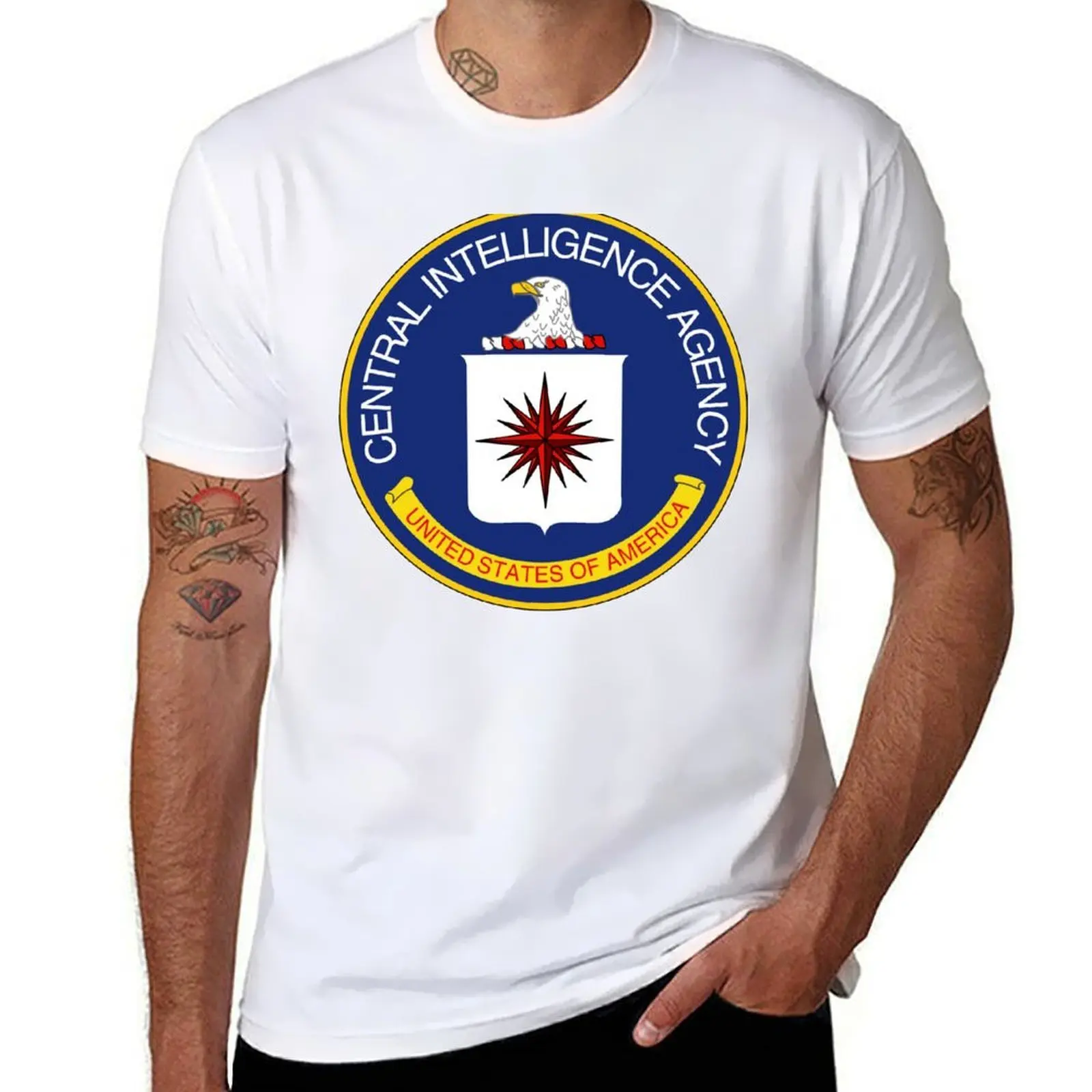 

CIA seal Central Intelligence Agency T-Shirt t shirt custom print funny t shirts dark humor g man t shirts for men T-Shirt
