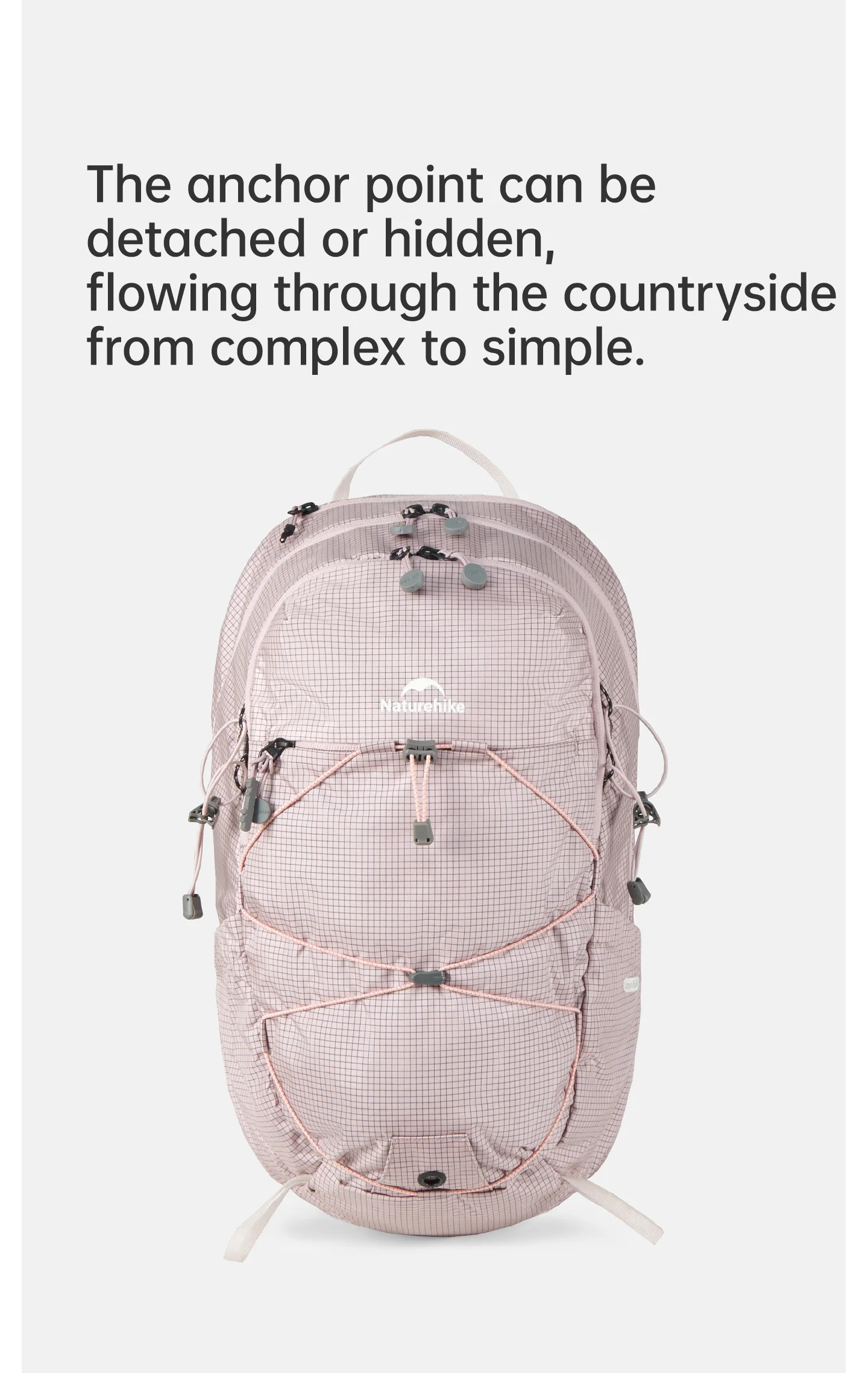 Naturehike 20L Freizeitrucksack, leicht, für Outdoor-Klettern, Trekking, Reisen, großes Fassungsvermögen, Trinkblase-Fach – Detail 3