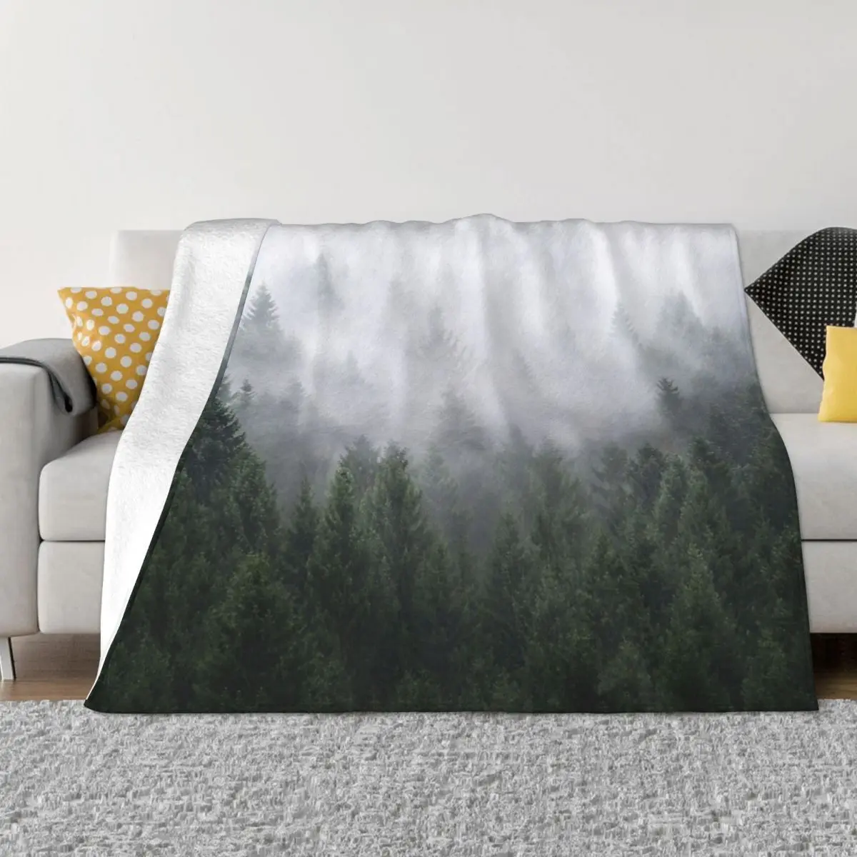 Home Is A Feeling Misty Retro Plush Bedroom Throw Blanket Blankets And Blankets Throw Blanket