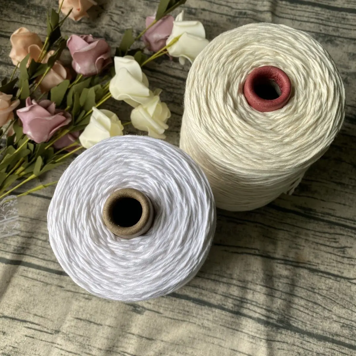 500g/Stück Nr. 1 Spitze Hochgedrehtes Knochenförmiges Mittelgrobes Spitzen-Garn 100% Baumwolle für Hüte DIY Taschen Decken Handarbeit Sommer-Weberei