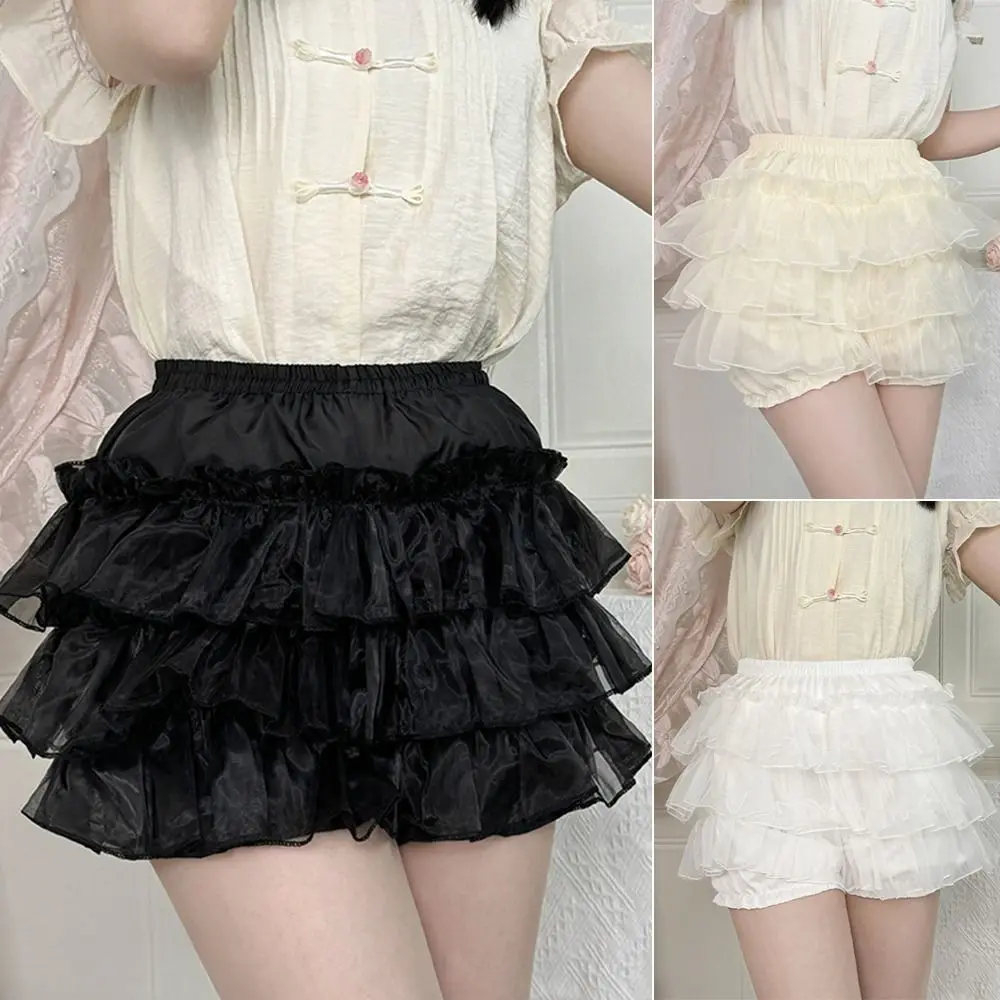 Fashion Summer Floral Safety Pants Lolita Cute Princess Loose Shorts Loose Soft Shorts Petticoat Underpants Women Girls