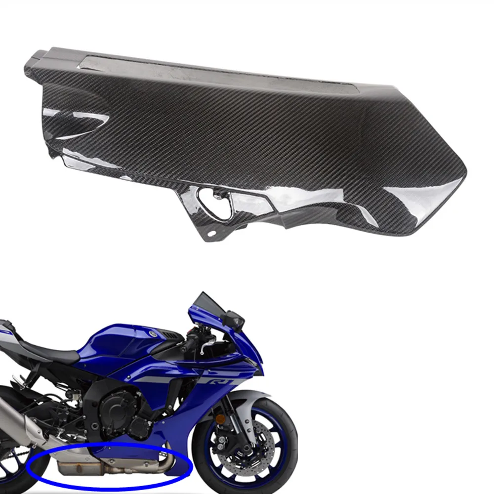 Motorcycle Racing Belly Pan Lower Fairings Carbon Fiber Front Spoiler Cover For YAMAHA YZF R1 2020 2021