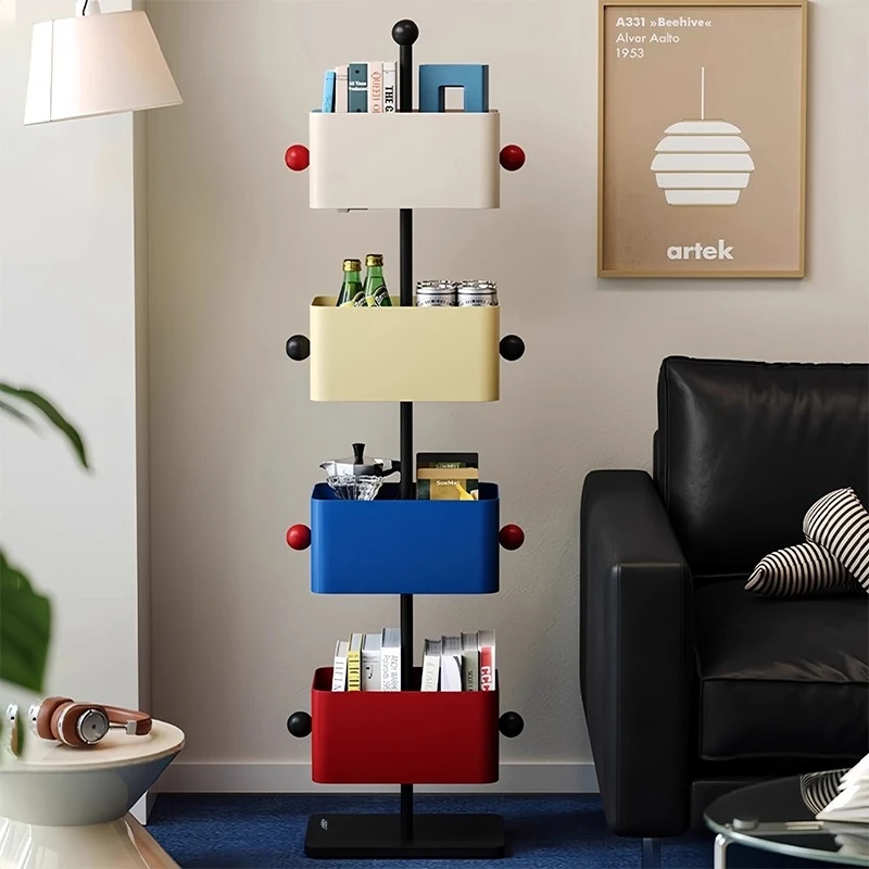 

Color dopamine square box bookshelf Bauhaus magazine floor edge a few storage living room corner bedroom home storage