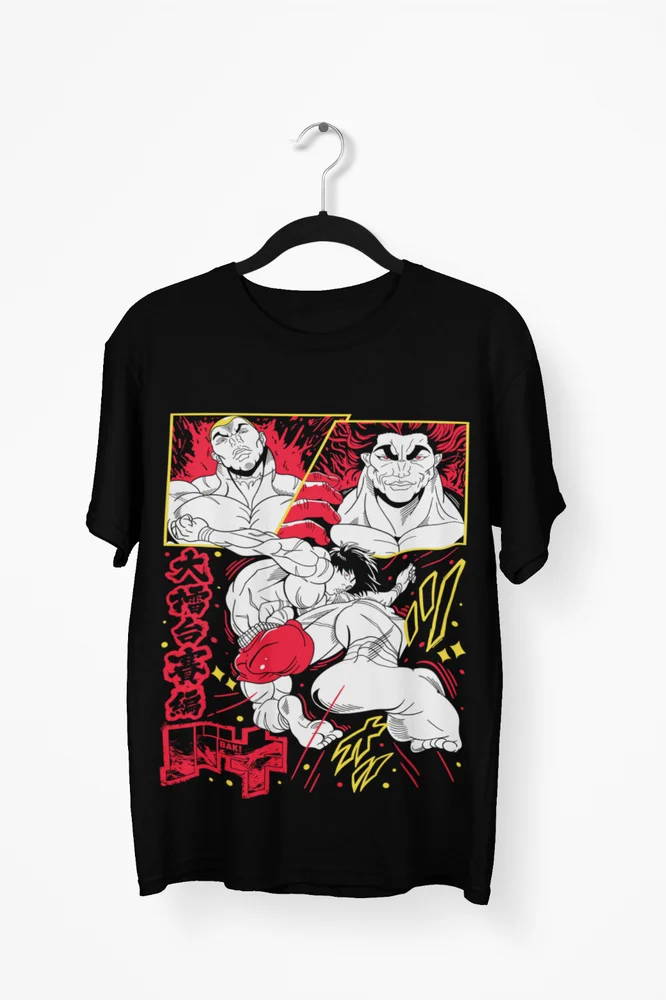 Baki de Grappler T-shirt Baki Hanma Manga Yujiro Hanma Baki Anime Soft Tee