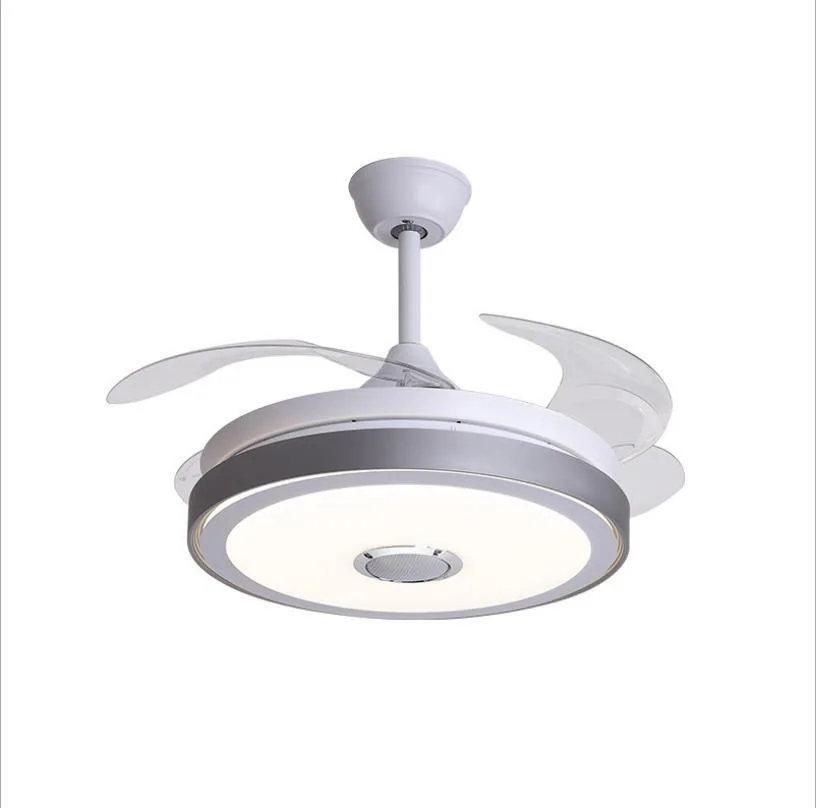 Invisible ceiling fan light home living room bedroom dining room frequency conversion bluetooth with electric fan