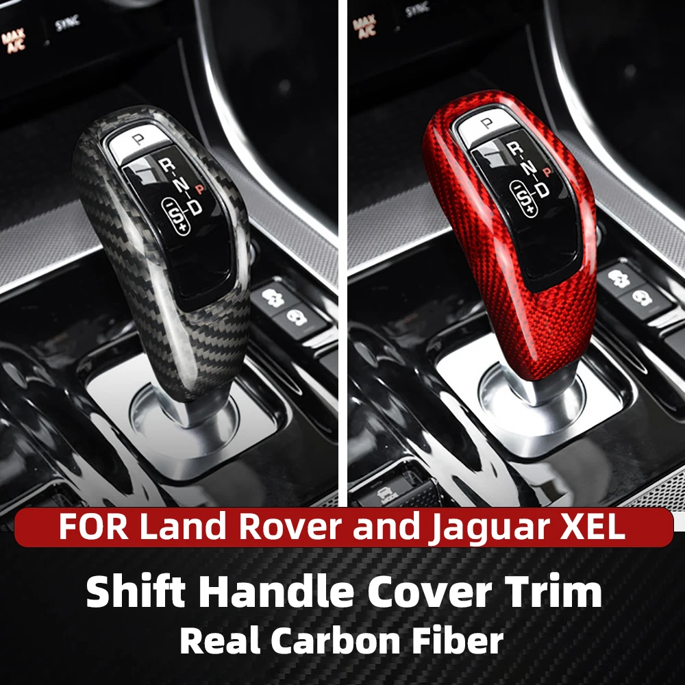 

Ручка переключения передач из настоящего углеродного волокна для Land Rover и Jaguar XEL, крышка переключения передач, накладка Rover Evoque PHEV Discovery Sport, черная