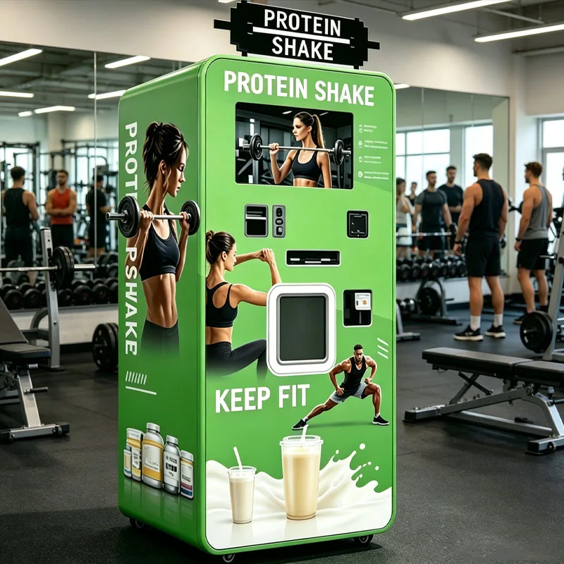 Commercial Protein Shake Vending Machine with Touch Screen and Cashless Payment for Sports Club Customization