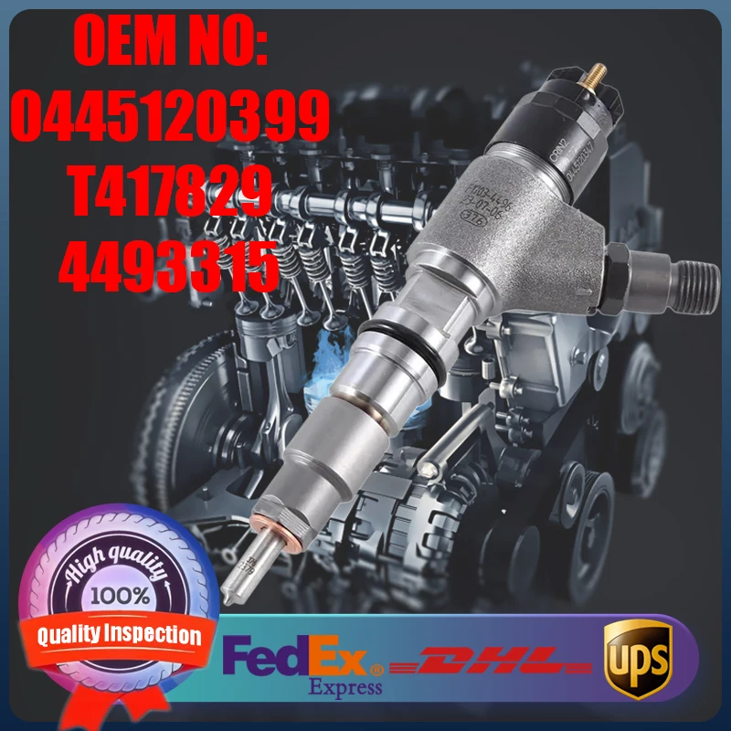 

New Common Rail Fuel Injector 0445120399 T417829 449-3315 Suitable for Perkins and Caterpillar C4.4 C7.1 Diesel Engine Parts
