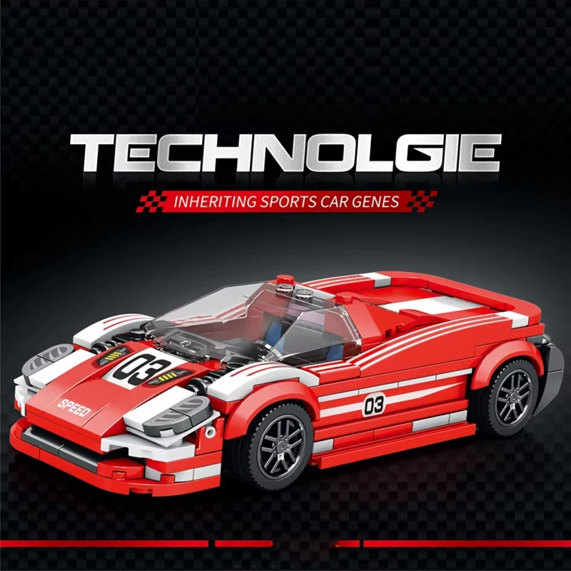 

355 шт., городские спортивные автомобили, строительные блоки, масштаб 1:24, супергонщики, кирпичи, настольные игрушки, праздничные подарки для детей