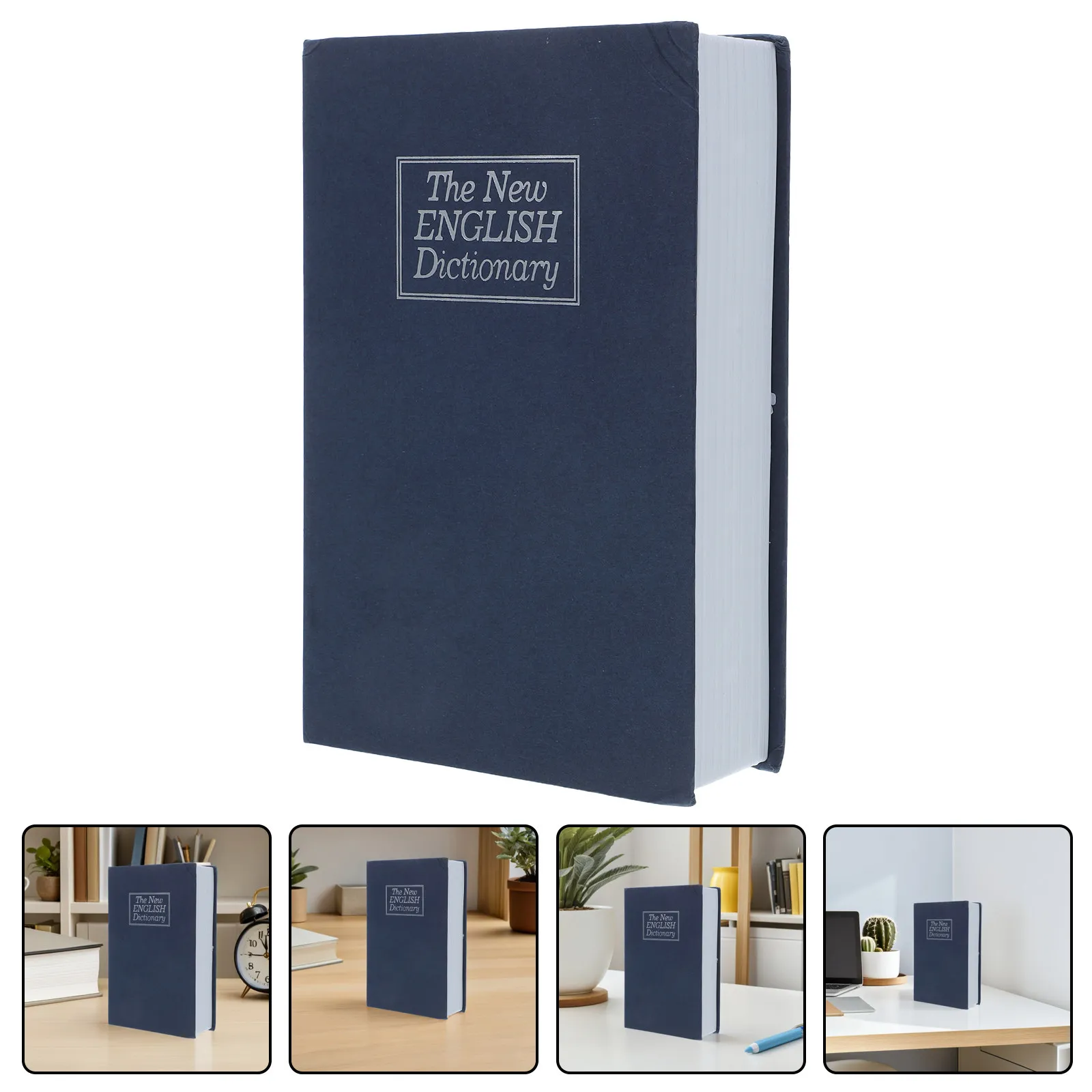 Hidden Blue Book Safe Box Faux Cover Mechanical Password Lock for Cash Jewelry Keys Secret Storage Box Home Security