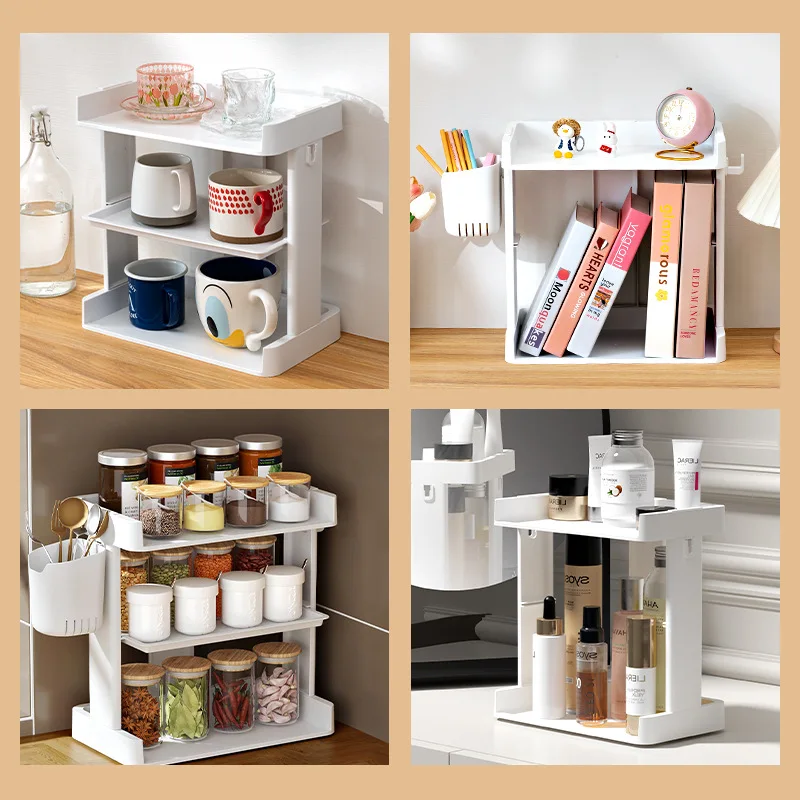 Student Dormitory Supplies Desktop Storage Rack Office Workstation Management File Rack Vertical Desktop Storage Rack