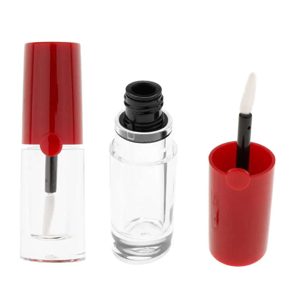 2pcs 5ml Tube Empty Lip Balm Cute Bottle Cosmetic Tubes Travel Container with Lid for