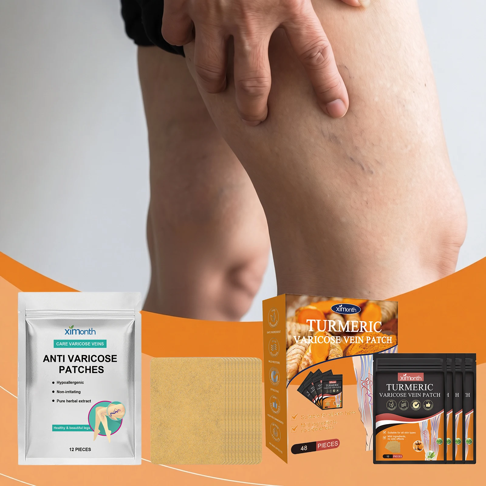 Varicose Vein Patch Relieve Leg Soreness Swelling Prevent Phlebitis Vein Inflammation Improve Leg Spider Veins Promote Blood New