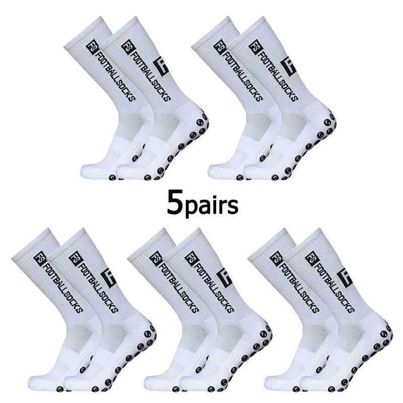 5 pairs of multi-color adhesive dots for anti slip, sweat absorption, and odor prevention FS football socks and sports socks