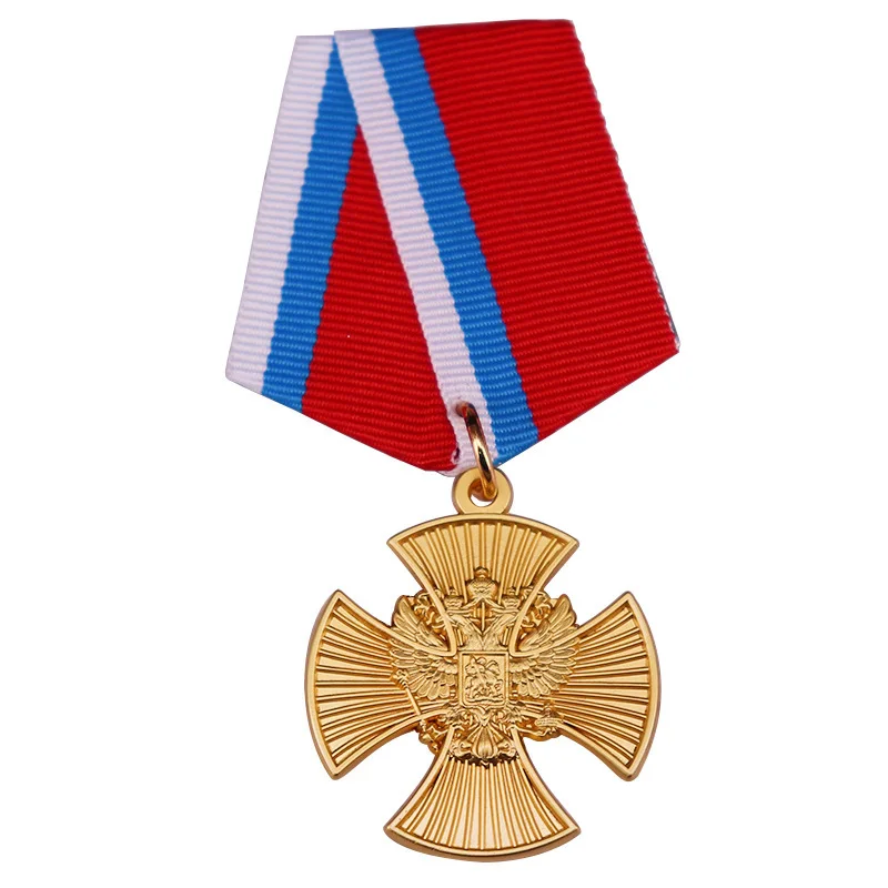 Double Headed Eagle Cross Retro Metal Badge Replicas Accessories