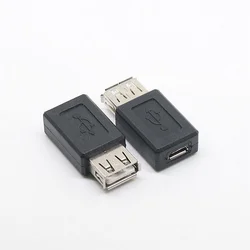 New Black USB 2.0 Type A Female to Micro USB B Female Adapter Plug Converter usb 2.0 to Micro usb connector wholesale