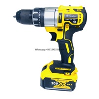 Yellow 13mm Cordless Electric Impact Drill High Torque Portable Power Screwdriver Set With Two 3.0Ah Li-ion Batteries DW791