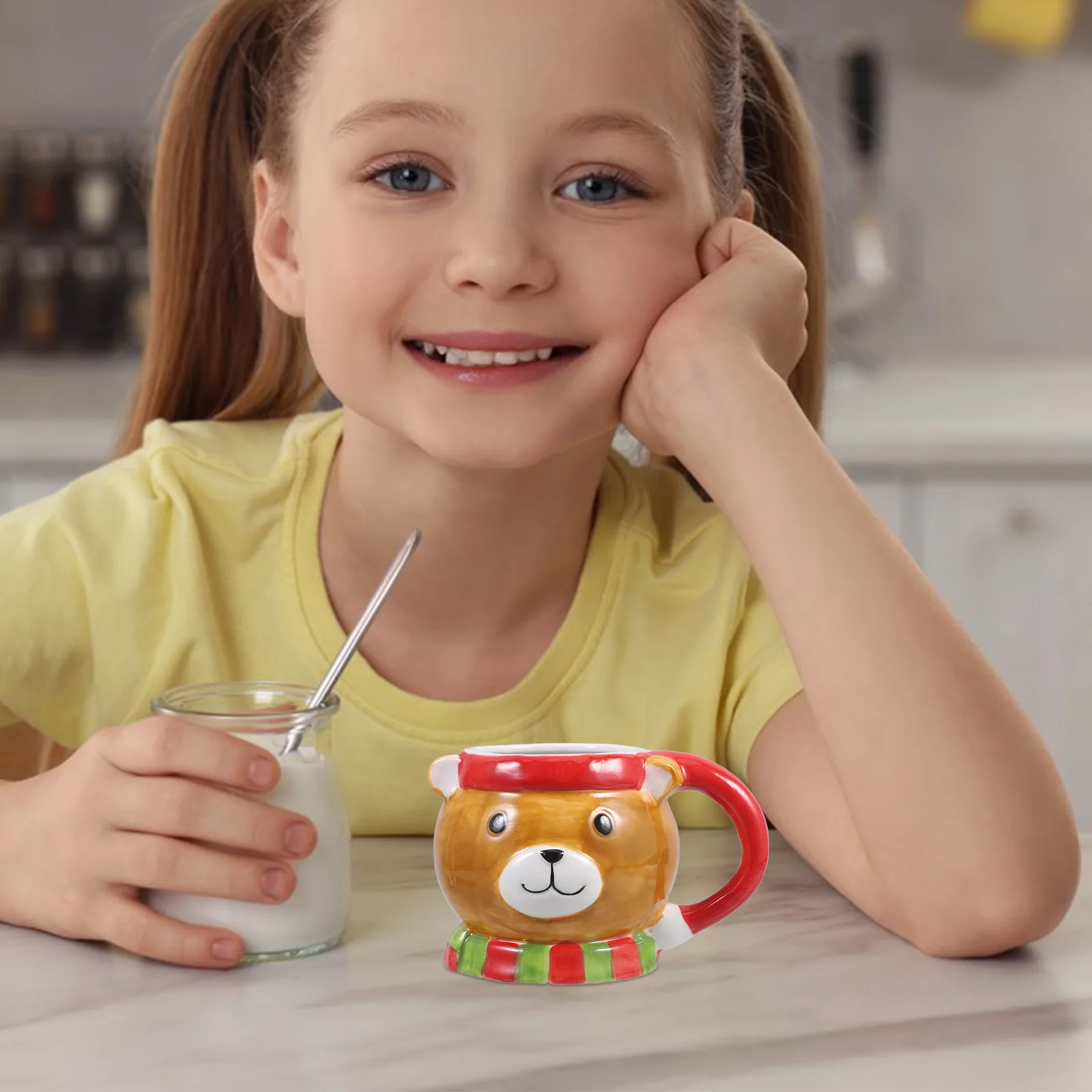 

Bear Shaped Coffee Mug Ceramic Mug Coffee Cups With Handle Water Cup Cereal Mugs Breakfast Cup Milk Cup