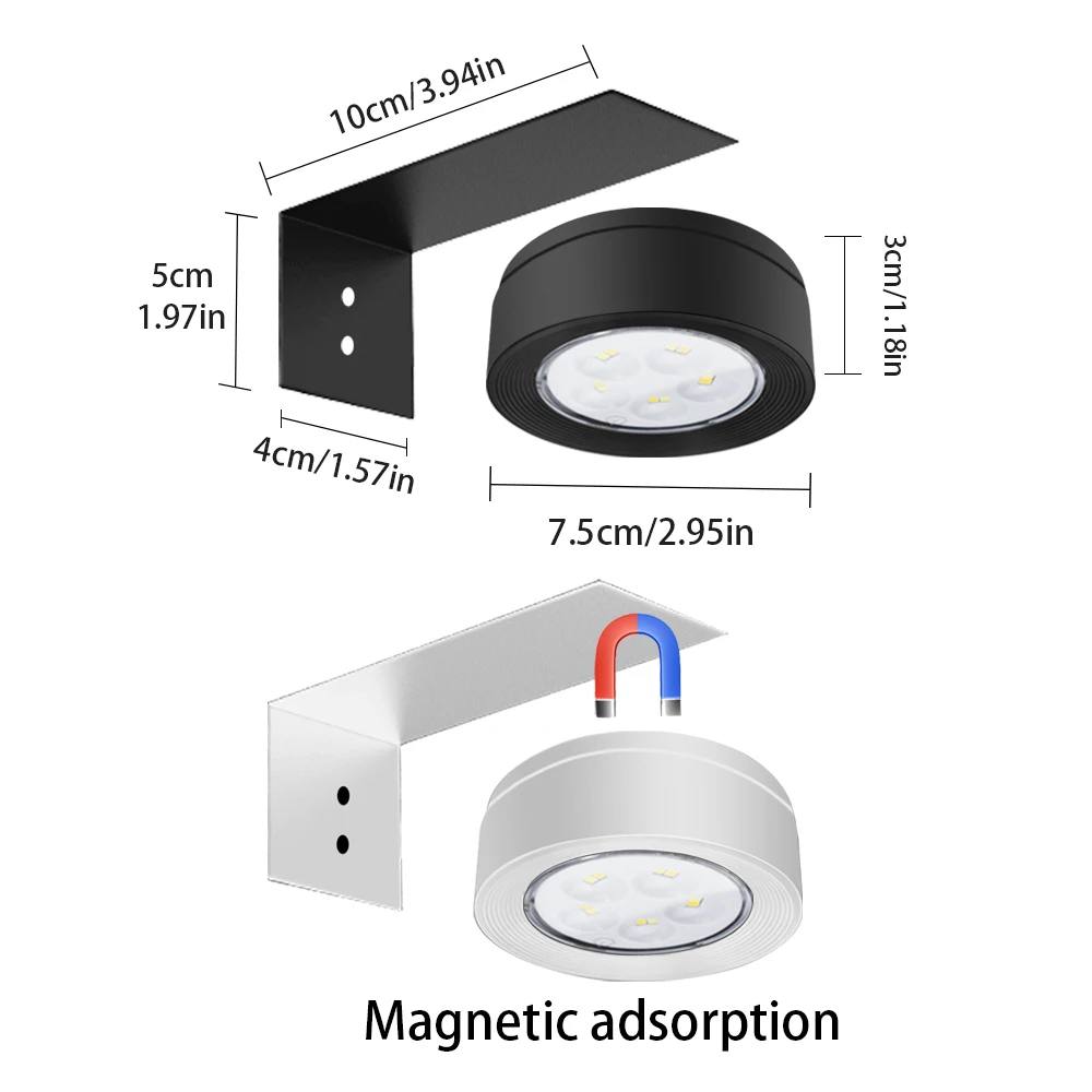 LED ضوء الليل 3-Color اللوحة ضوء خزانة ضوء سطوع عكس الضوء قابلة للشحن اللمس التحكم عن بعد ضوء الليل بات الخفيفة