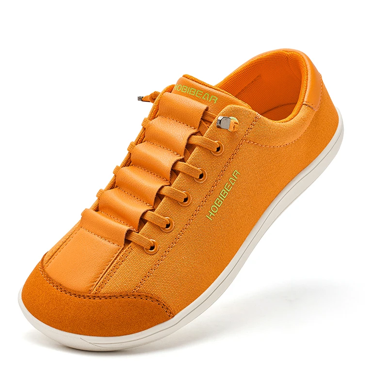 HOBIBEAR dames heren blote voeten schoenen |   Nul druppel |   Casual canvas sneakers met brede neus, minimalistische wandelschoenen