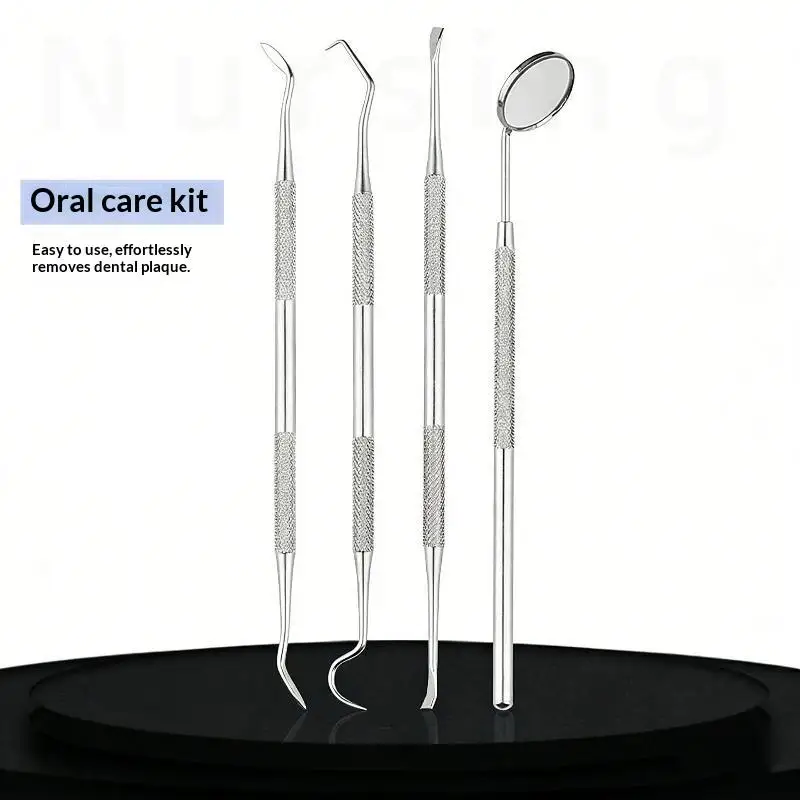 1/3/4/5Pcs Professional Dental Cleaning Kit Stainless Steel Oral Hygiene Tools, Interdental Cleaners For Thorough Teeth Cleaning