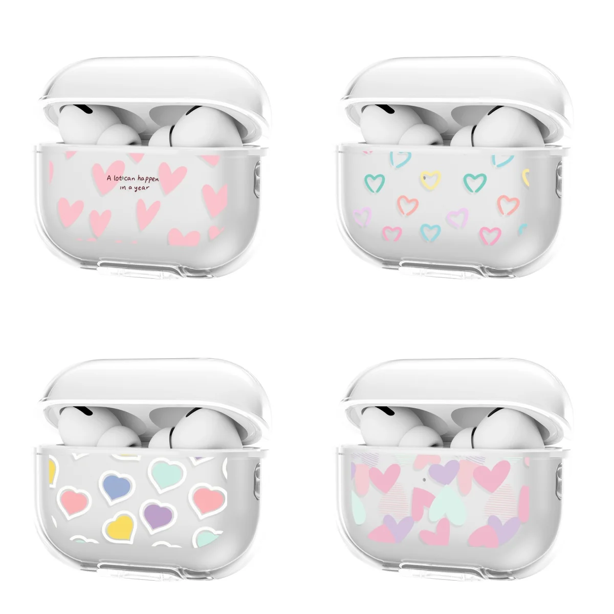 

Love Heart Patterns Bumper Wireless Bluetooth Case For AirPods Pro 2 Earphone Cover For AirPods1/2 AirPods3 AirPods Pro Soft Bag