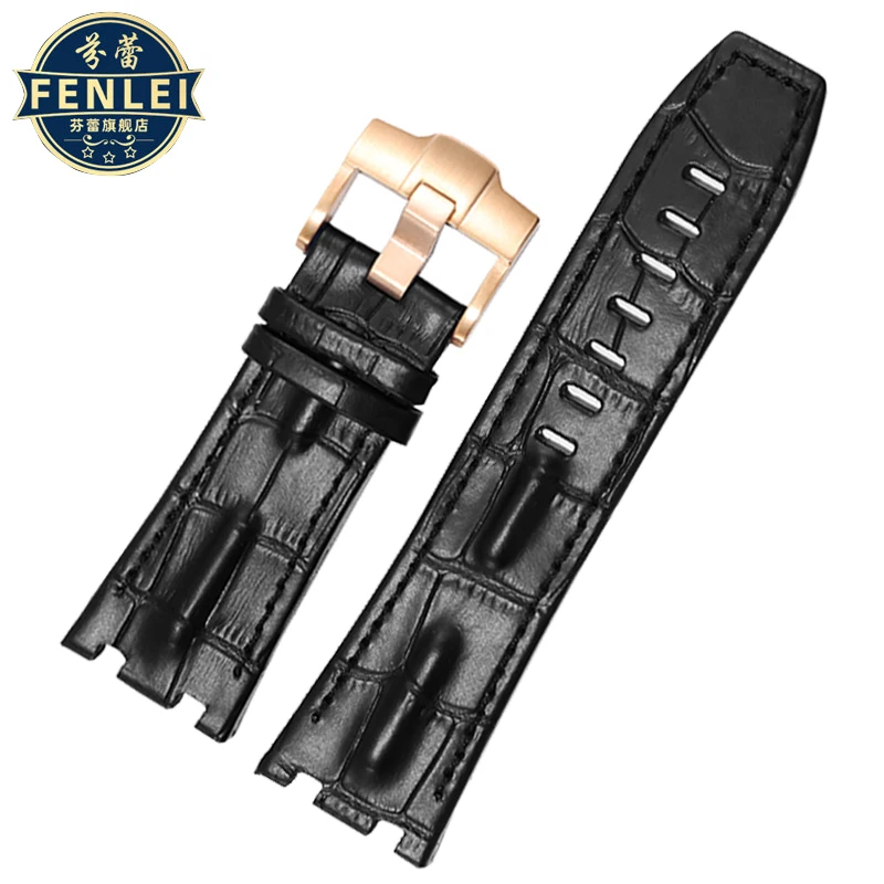 Genuine Leather Watchband For Audemars Piguet Royal Oak Offshore Watch Strap AP 15710 26470 15703 26470SO Cowhide Wristband 28mm