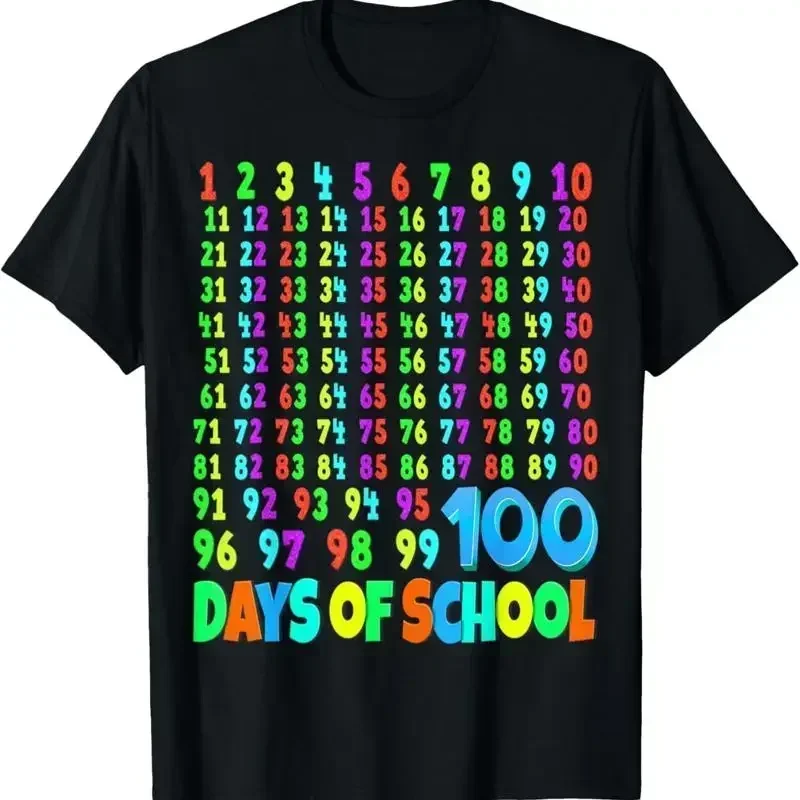 100Th Day Of School Teacher Kids 100 Days Math Numbers T Shirt