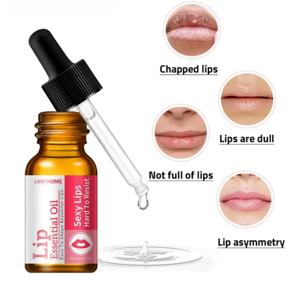 Serum penebal bibir instan, minyak pemadat bibir, Serum penambah elastisitas, memudarkan garis halus, produk riasan kecantikan pelembap