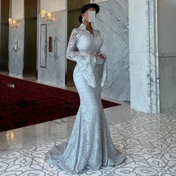 Customized Prom Dresses High quality Exquisite Classic Fashion Net Pleat Ruched Column V-neck Long Dresses Modern Style Simple