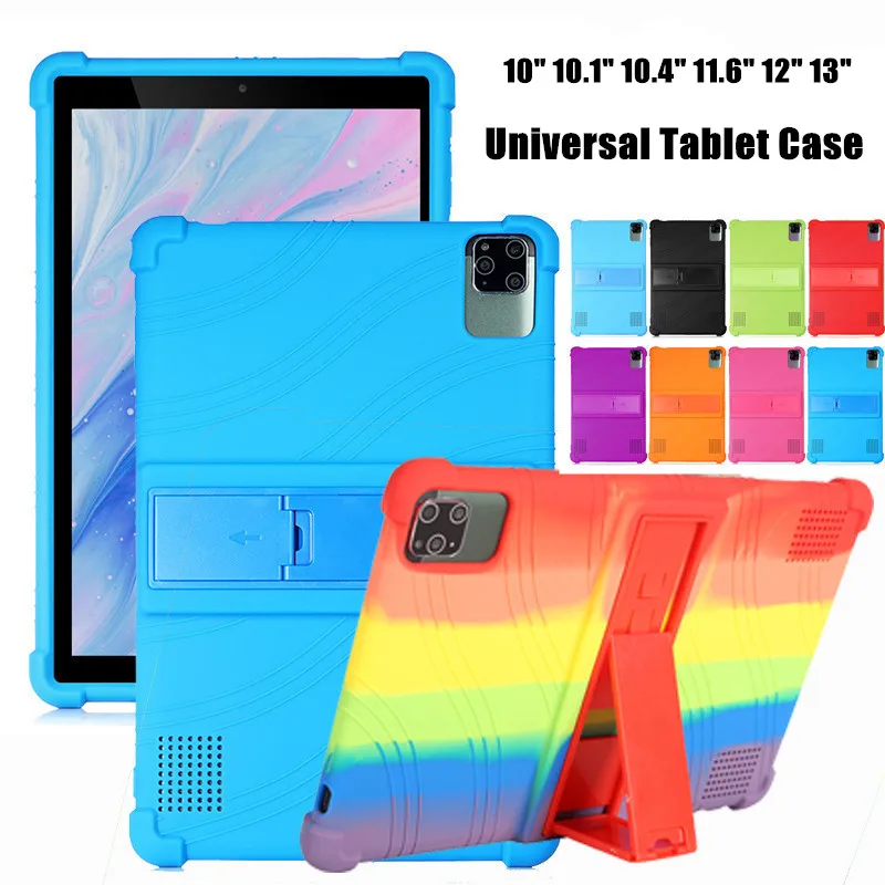 

for 10" 10.1" 10.4" 11.6" 12" 13" Universal Tablet Case Super Shockproof Soft Silicone Protective Case Stand Cover (25cm*16cm)