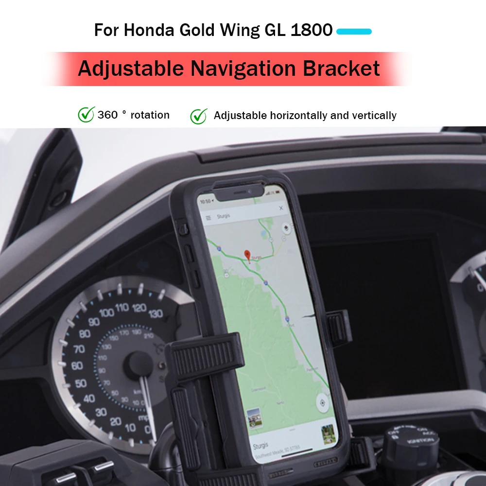 Motorcycle Mobile Phone Mount Navigation Bracket Holder Support For Honda Gold Wing GL 1800 GL1800 F6B 2018-2021 2022 2023 2024