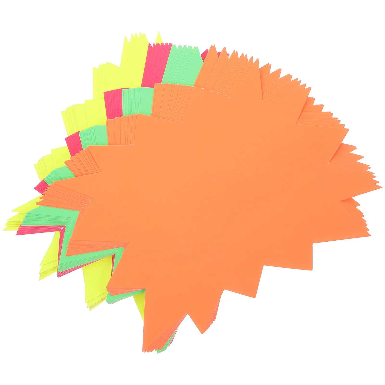 

40Pcs Fluorescent Burst Tags Blank Sale Signs for Retail Supermarket Clothing Store Pricing Stickers Labels High Visibility