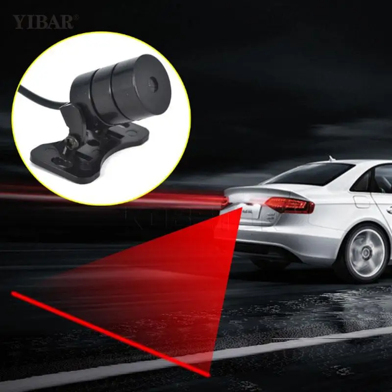 Anti Collision Auto Brake Parking Lamp Rear-end Car & Motorcycles Laser Tail Fog Light Rearing Warning Light Car Styling