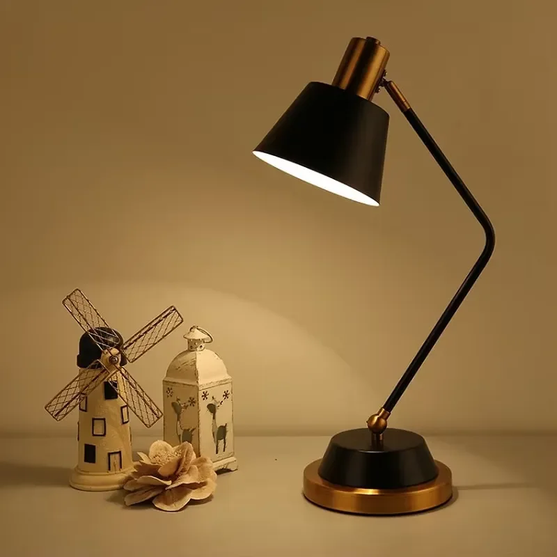 Modern LED Desk Lamp for Study Reading Adjustable Bedside Light Plug in Table Lamp for Bedroom Home Office Lighting Fixture