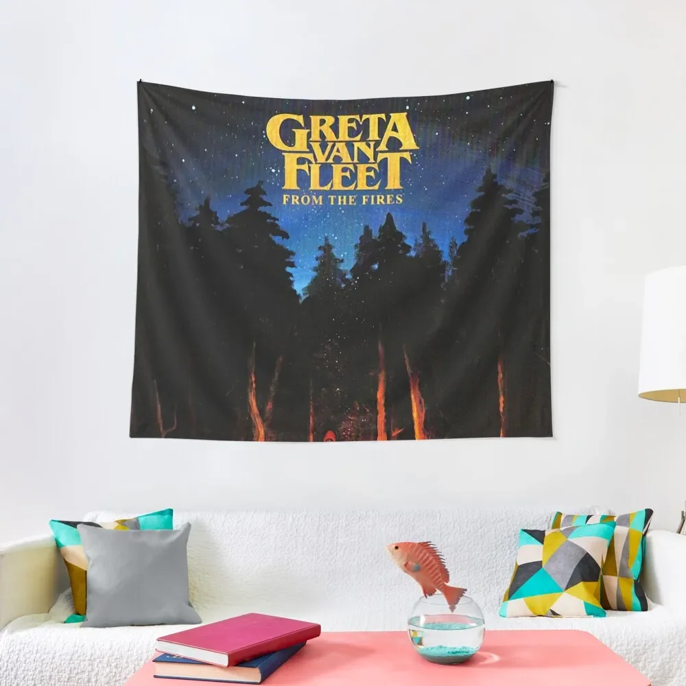 

Greta Van Fleet Fraternal Fire Tapestry Wall Hanging Bed Room Decoration Tapestry