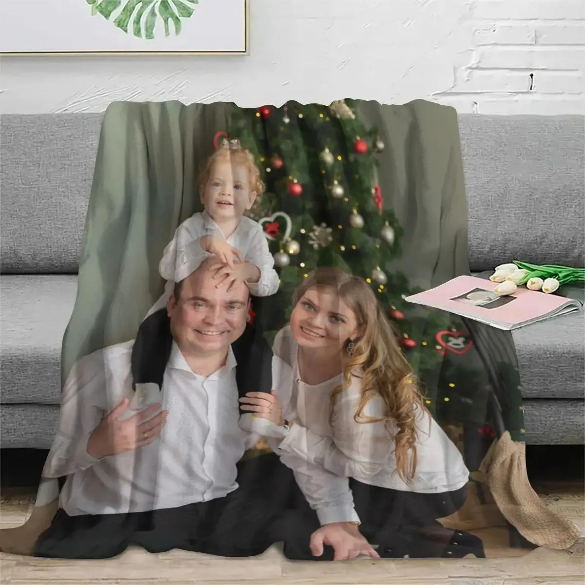 Photo Blanket Hig DefinitionDigital Printing Soft Texture Suitable forAll Seasons for Sofas Beds and Offices