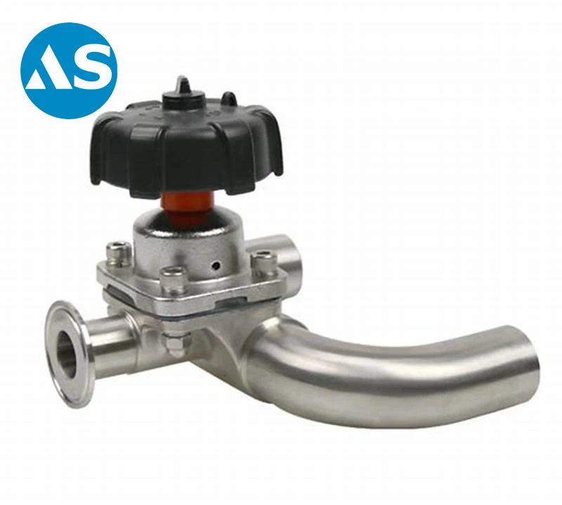 Stainless Steel High Quality U Shape Three Way Manual Control Diaphragm Valve