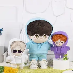 Handmade Cute Hoodies For 10cm Cotton Dolls Casual Wear Sweatshirt Outfits Fashion Clothes Dolls Accessories Kids Toys Gifts