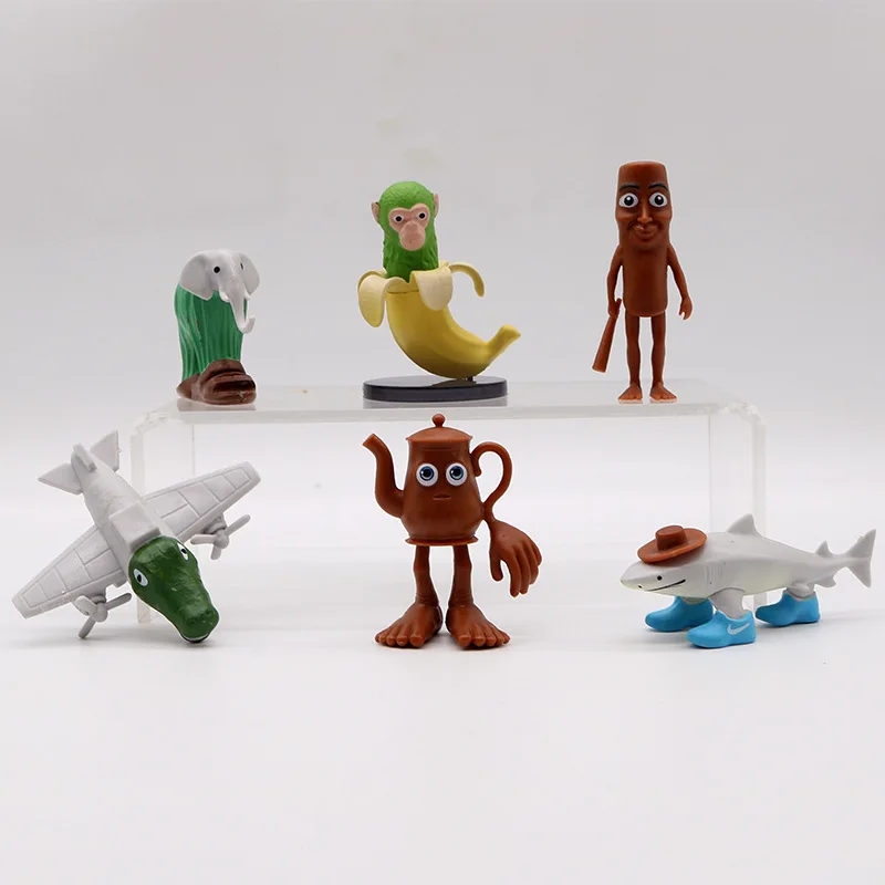 6 in 1 이탈리아 브레인로트 AI 동물 텡 텡 텡 사후르 몬스터 피규어 트랄라레로 트랄라 피규어 인형 장난감 책상 장식