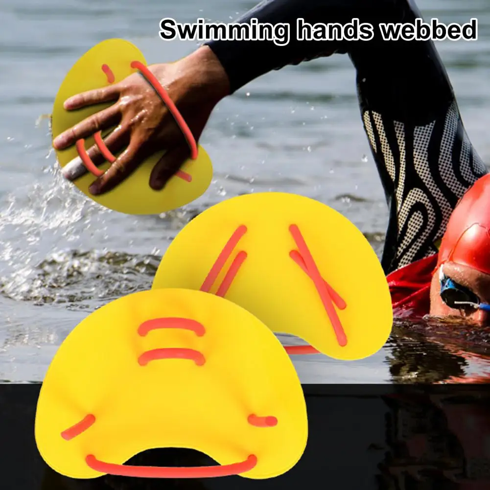 Hand Flippers Portable Swimming Paddles Easy to Wear Wide Blade Design  Useful Swimming Tools Hand Webbed Gloves