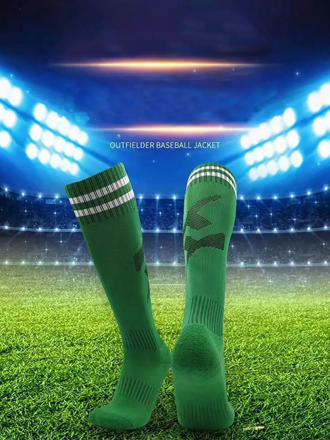 2 pairs of adult football socks, men's long non slip knee high socks, student training, competition sports thin socks