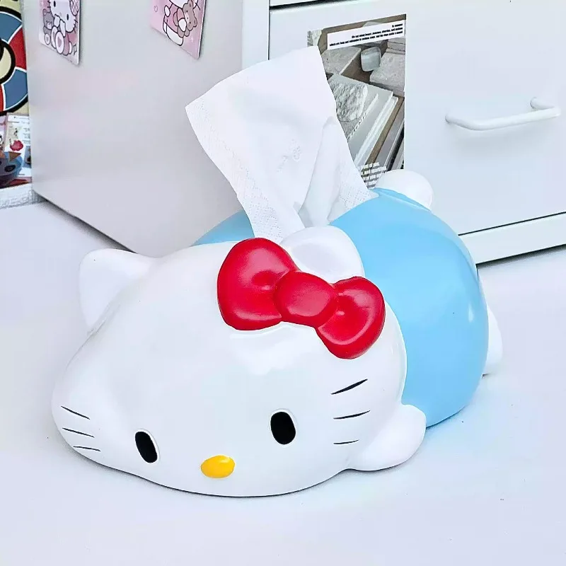

Hello Kitty Tissue Paper Box Cute Cartoon Vinyl KT Home Dormitory Decoration Car Supplies Desktop Ornaments Girl Gift Wholesale