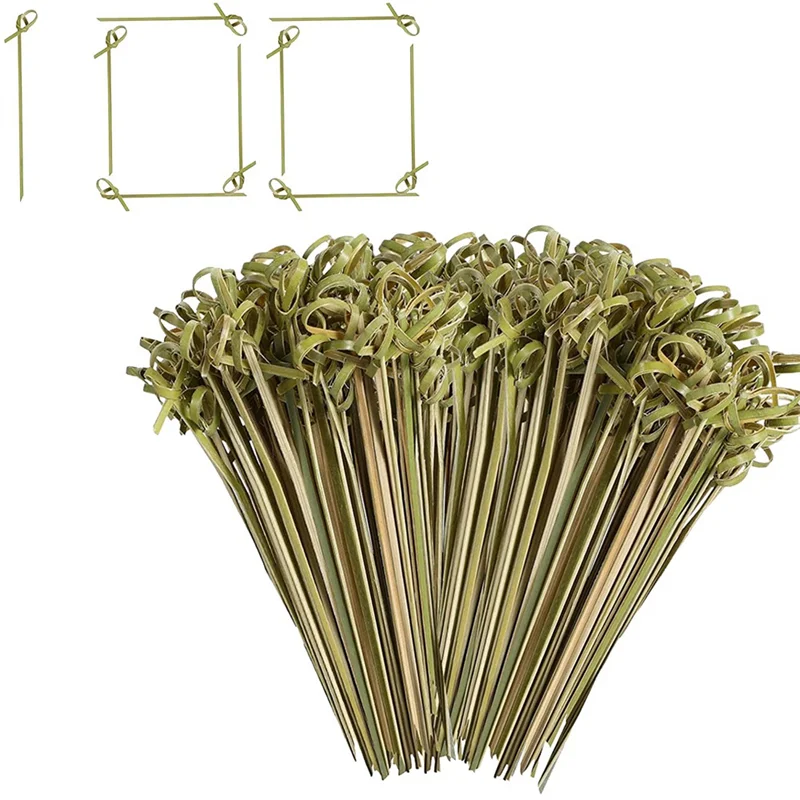 200 Pcs Bamboo Cocktail Sticks Bulk Decoration,4.7 Inch Bamboo Fruit Kabob Skewers Food Picks Bamboo