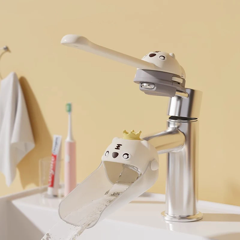 Cartoon Faucet Extender For Kids Hand Washing In Bathroom Sink Animals Accessories Kitchen Convenient For Baby Washing Helper