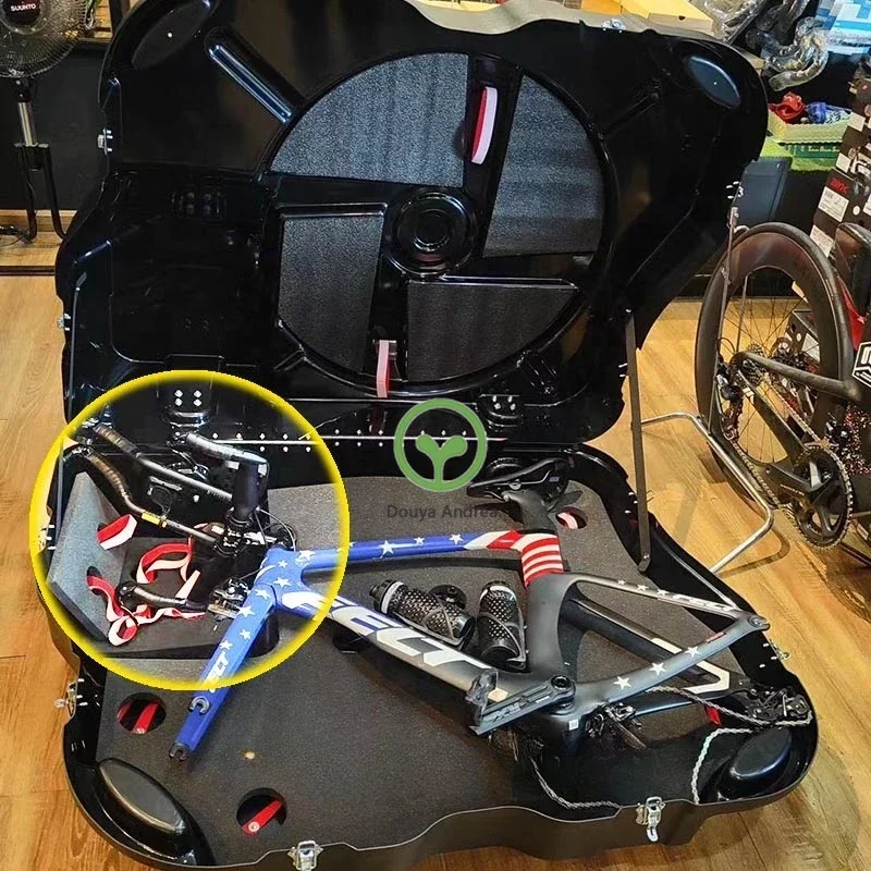 Hard  Bike Box  Bicycle Travel  Case Suitable for triathlon bicycle suitcase without removing handle