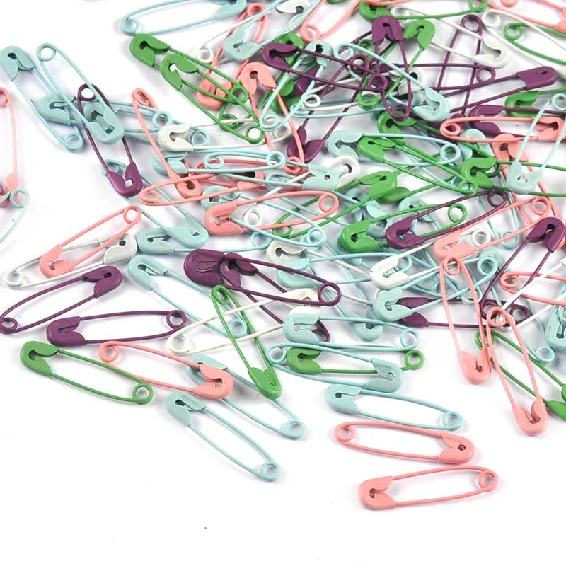 100pcs 23x6mm Colorful Safety Pins For DIY Jewelry Settings Base Pins Making Brooches Findings Clothes Sewing Decor Tools C3484