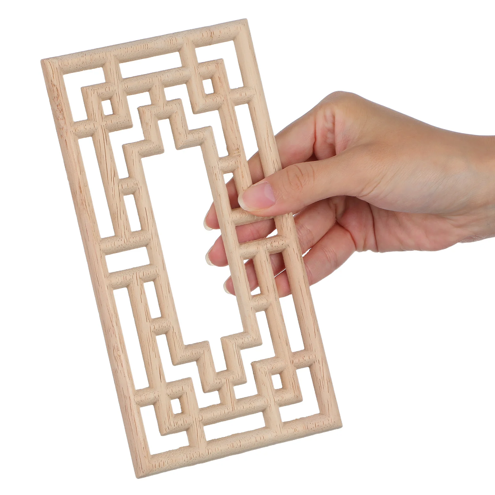 

2pcs European Wood Carved Onlays For Furniture Walls Unpainted Wooden Corner Appliques Decorative Home Renovation Hardware Wall